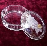 Jewelry Box or Trinket Box "Crystal Rose". Vannes Le Chatel, France - 1960s.
