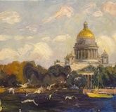 Parade Saint Petersburg, oil on canvas