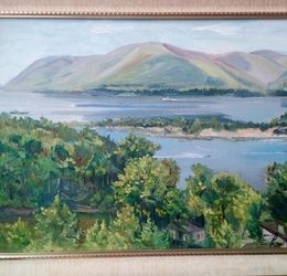 Volga landscape, Tsarevshchina Canvas, oil