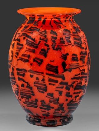 Богемская (Чехословацкая) ваза в стиле ар-деко от Летц. Богемия/Чехословакия