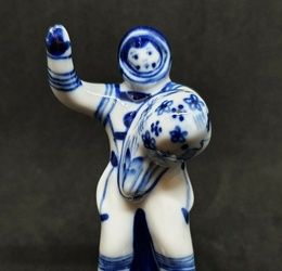 Cosmonaut hand-painted