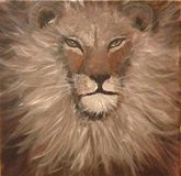 Lion acrylic, canvas.