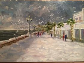 "Yalta. Winter" Oil, canvas