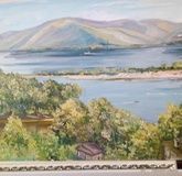 Volga landscape, Tsarevshchina Canvas, oil.