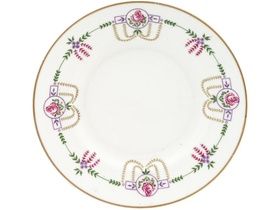 Фарфоровая тарелка из Дулево: редкий узор цветочного декора, сделано в СССР