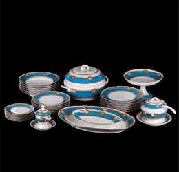 Russian Imperial porcelain dining set of 30 pieces. Factory Comradeship Of M. S....