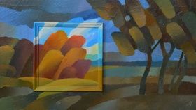 Indian summer 2 (title of a painting), oil on canvas