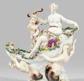 Mythological Meissen Figure Group "Triumph of Venus"