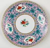 RUSSIAN PORCELAIN PLATE WITH FLOWER DECOR
