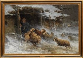"Shepherd Mayser: Winter landscape in Munich"