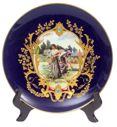 Фарфоровая тарелка Кузнецова, Россия, начало 20-го века