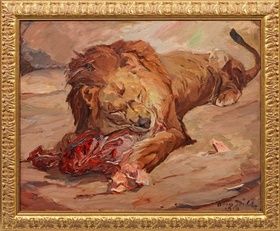 "Пожирающий лев Дилл: впечатляющая картина"
