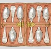 Rare set of six Rococo spoons