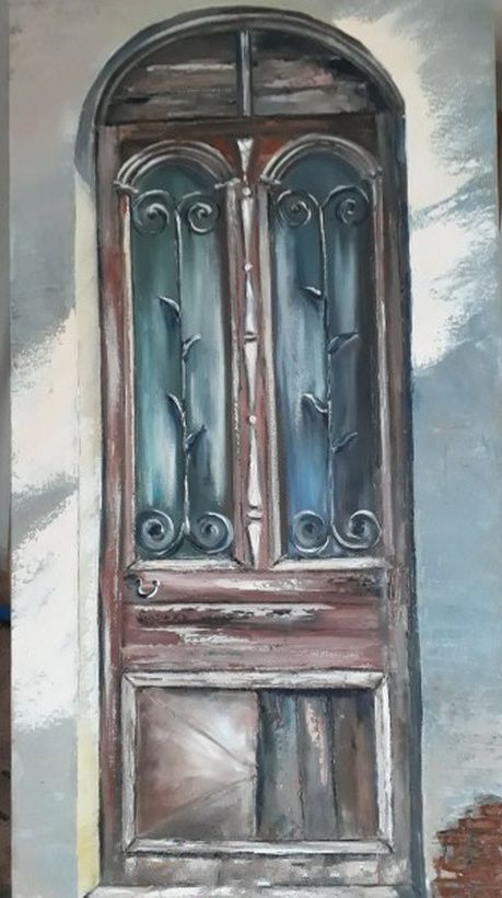 Старая дверь в Тбилисо Масло, холст на подрамнике 