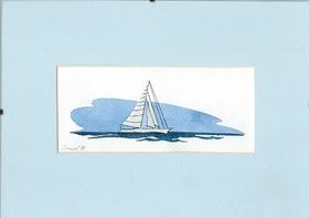 The translation of "ЯХТA акварель" from Russian to English is "YACHT Watercolor".