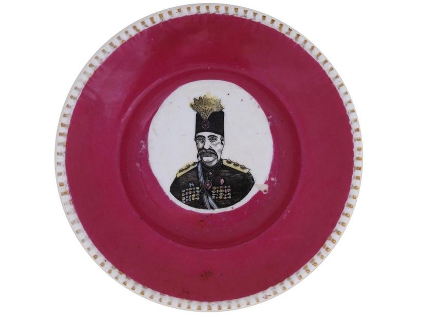 Античная русская фарфоровая тарелка для Персидского рынка