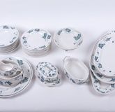 Russian imperial time porcelain service. Marked Kuznetsov. 30 pieces. Starting p...