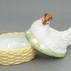 Porcelain utensil for eggs with lid 'Chicken', Kuznetsov porcelain factory, Latvia
