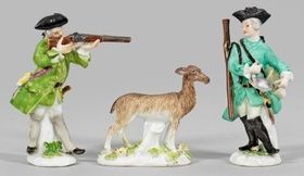 Три охотничьих миниатюрных фигурки