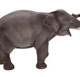 Редкая фигурка слона из фарфора от Эльмарса Ривосса для Кузнецова, Рига, 1937 год