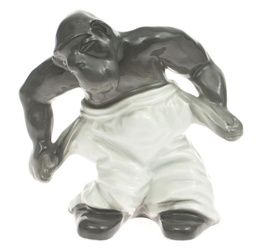 Porcelain figurine "Monkey" by Kuznetsov porcelain factory, c. 1930