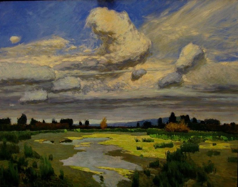 After the rain. Canvas, oil.