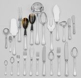 Extensive cutlery set for 12 people.
