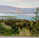 Volga Landscape "Tsarevshchina" Canvas, oil