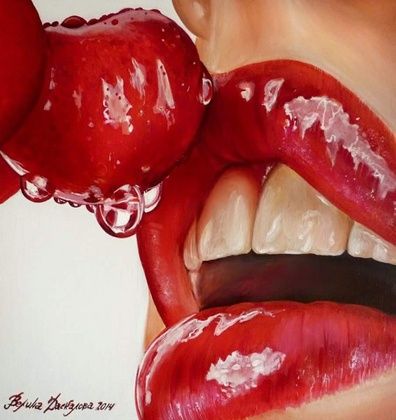 "Lips" acrylic, MDF.