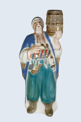 Штоф винтажная советская русская фарфоровая статуэтка украинского казака.