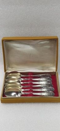 Set Tea Spoon 6 pcs Silver 875 hallmark