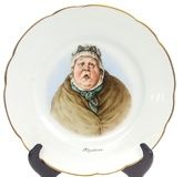 Kuznetsov porcelain plates (3 pcs.) - "Policeman"; "Selifan"; "Box"