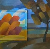Indian summer 2 (title of a painting), oil on canvas