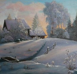 Winter canvas, oil.