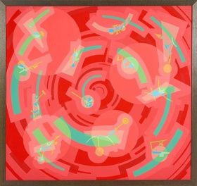 "Conjuncti" - абстрактное произведение Эненкеля, созданное в Мюнстере в 1957 году