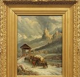 "Winter view of Vaidbruk in South Tyrol: the history of art in London"