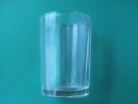The glass is faceted. 100 grams. 14 facets. USSR.