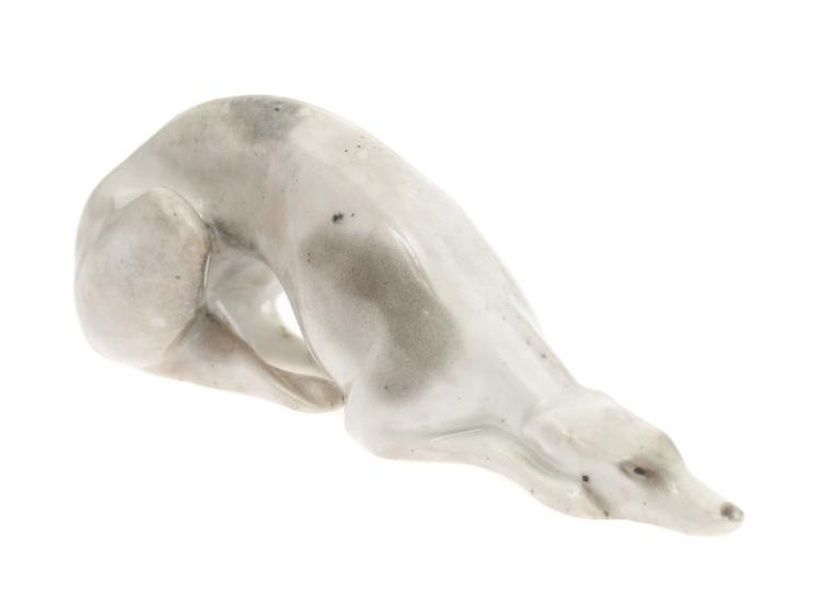Porcelain figurine "Dog" by Kuznetsov Latvia, 1930's