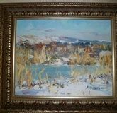 Winter Landscape Oil, Canvas