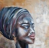 My Negress Maslo, oil on canvas with stretcher frame.