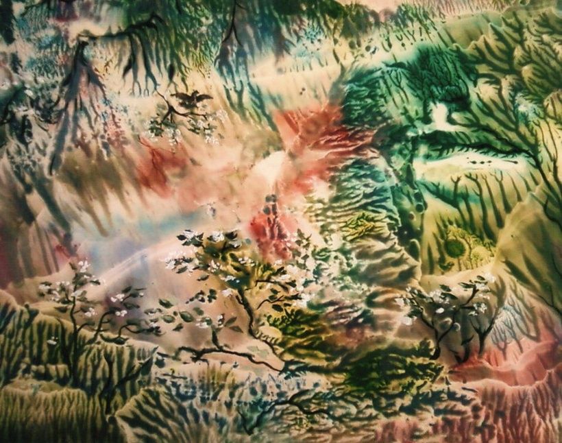 Forest song monotype.