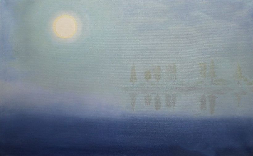 Foggy morning. Oil on canvas.