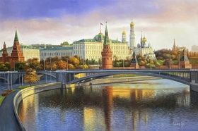 Ранним утром около Кремля