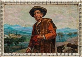 "Active artist of the first half of the 20th century: a realistic portrait of an Argentine gaucho."