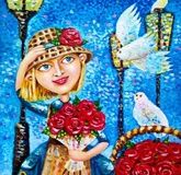 Masha and the doves acrylic