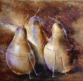 Three big pears canvas/oil done