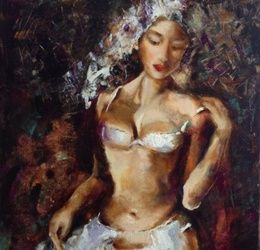 White sensuality canvas/oil