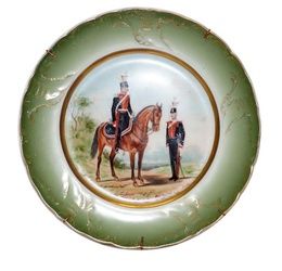 Antique Russian Porcelain Plate by Kuznetsov