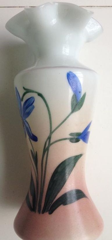 VASE PAINTING COLORED GLASS