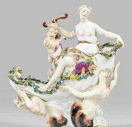 Mythological Meissen Figure Group "Triumph of Venus"